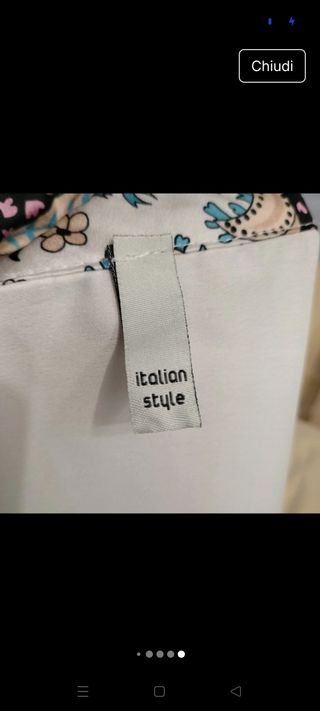 Camicia fantasia bianca e multicolor