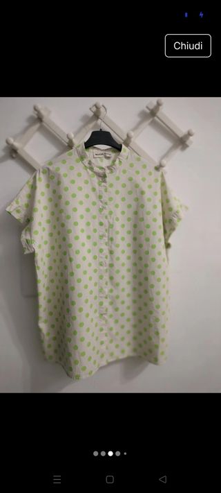 Blusa Maison Olivia pois verdi