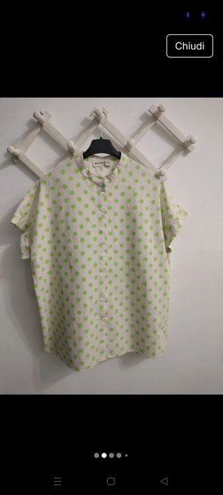 Blusa Maison Olivia pois verdi