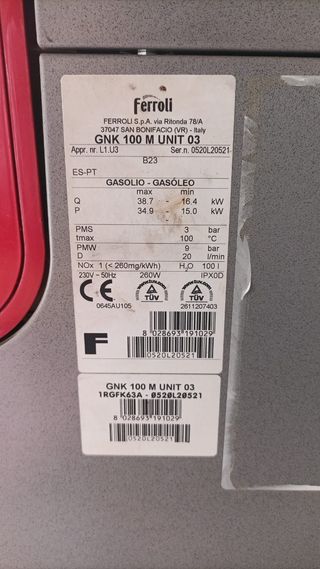 Caldera Ferroli Gasóleo en perfecto estado