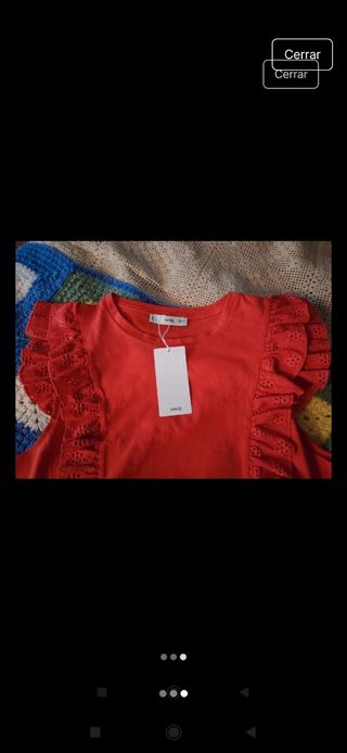 Camiseta Mango Roja Talla M