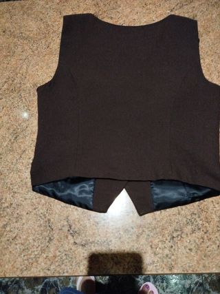 Chaleco Zara Botones Marrón