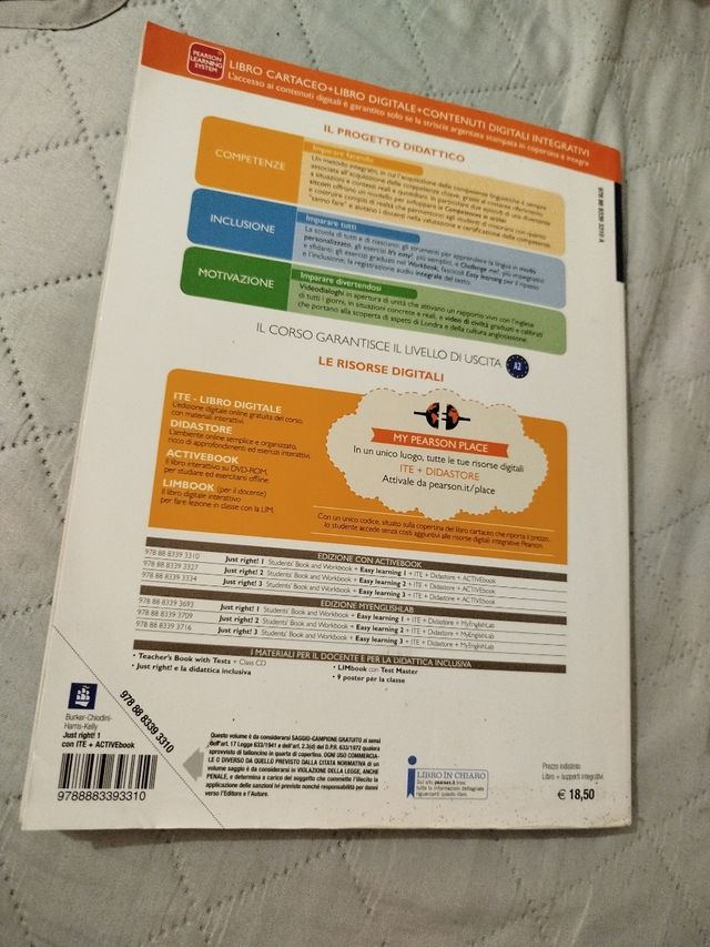 Just right! Vol.1+Easy learning ISBN 9788883393310