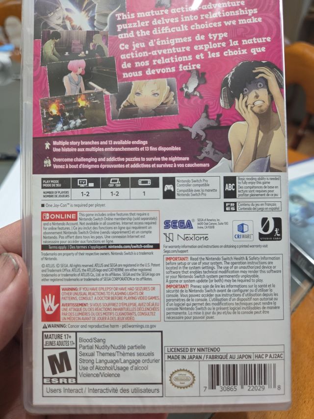 Catherine: Full Body Nintendo Switch