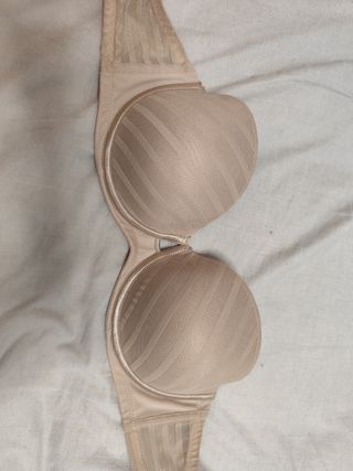 Sujetador sin/con tirantes beige