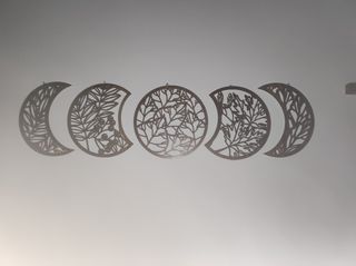 Set 5 Quadri Luna legno marrone