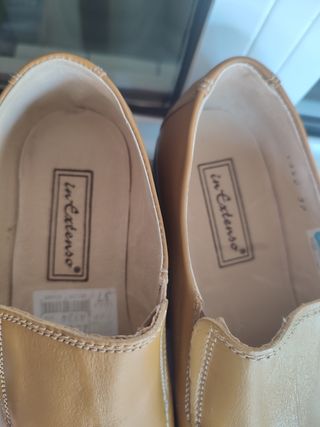 Zapatos de piel mujer color miel