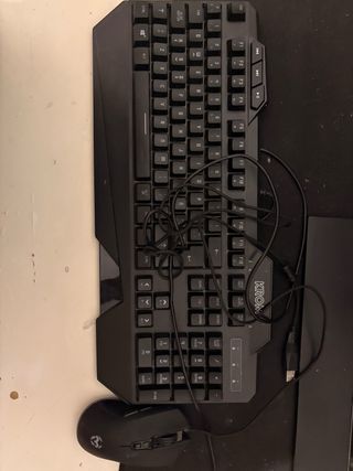 Teclado y Ratón Gaming KROM Negro