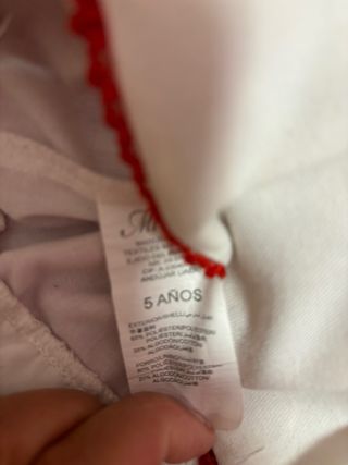 Vestido niña rojo talla 5 años. marca Miranda.