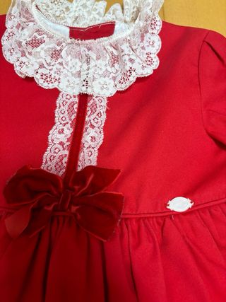 Vestido niña rojo talla 5 años. marca Miranda.