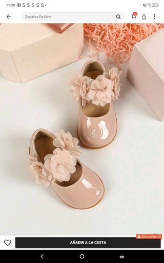 Zapatos de bebé niña con flor número 22