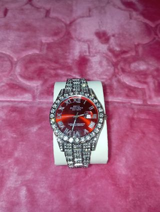 Reloj Modiya Hombre Rojo y Plateado