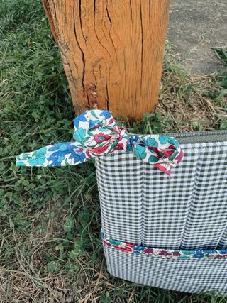 Funda para iPad a cuadros verdes