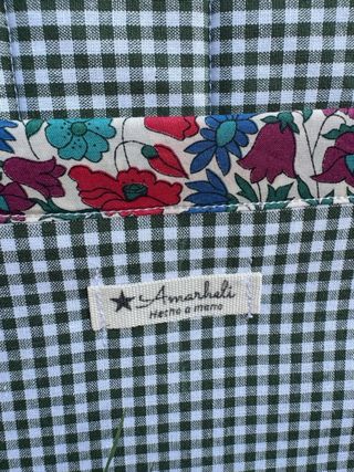 Funda para iPad a cuadros verdes