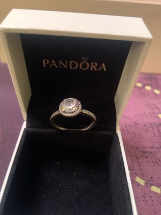 Anillo Pandora Circonita Central Plata