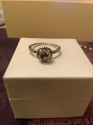 Anillo Pandora Circonita Central Plata