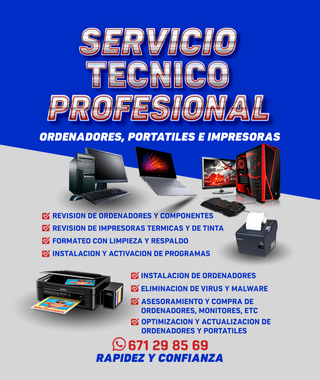 Reparación y mantenimiento de Ordenadores