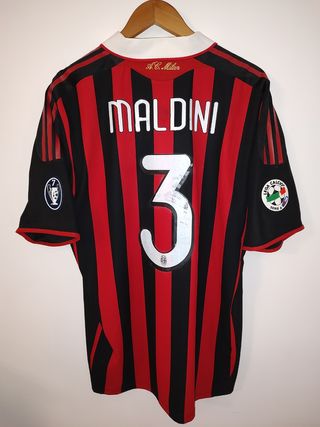 Maglia AC Milan Maldini 2008-2009 Match Issue