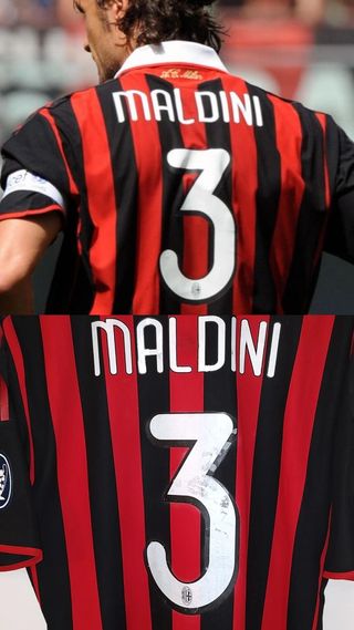 Maglia AC Milan Maldini 2008-2009 Match Issue