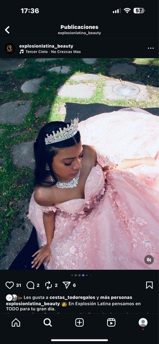 Vestido de Quinceañera Rosa