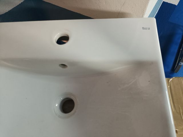 Lavabo Roca porcelana blanco