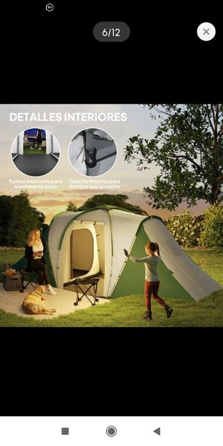 Tienda de campaña 4-6 personas-  2 habitaciones