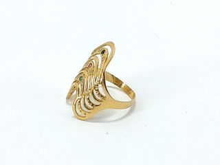 anillo oro 18k con piedra con circonita,rubi,zafiro,esmeralda