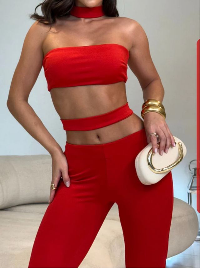 Mono elástico rojo talla única