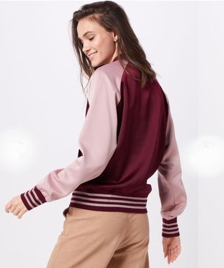 M Chaqueta Adidas Satén Rosa y Burdeos 