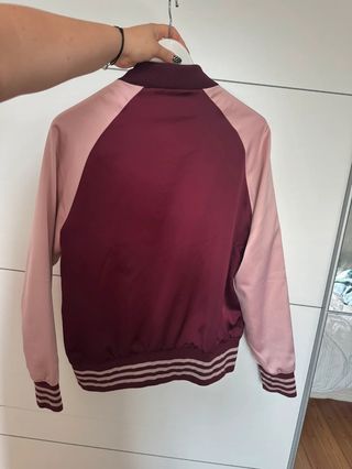 M Chaqueta Adidas Satén Rosa y Burdeos 
