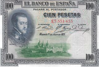 2 Billetes 100 Pesetas 1925 y 1928