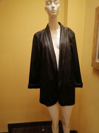Chaqueta Polipiel Negra Talla 44-50