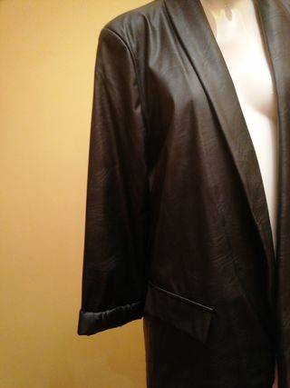 Chaqueta Polipiel Negra Talla 44-50