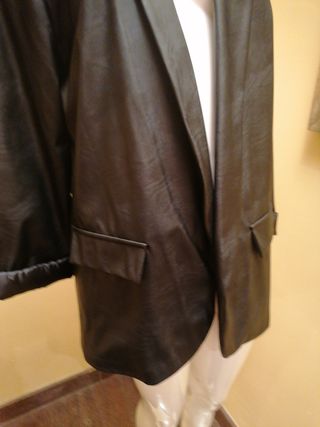 Chaqueta Polipiel Negra Talla 44-50