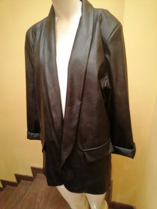 Chaqueta Polipiel Negra Talla 44-50