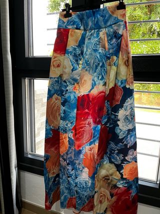 Vestido de fiesta dos piezas floral