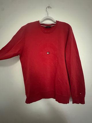 Sudadera Tommy Hilfiger Roja Vintage