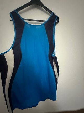 Camiseta sin mangas Adidas vintage azul