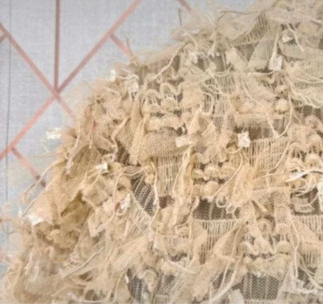 Bolero Beige/Verde con Lazada Organza