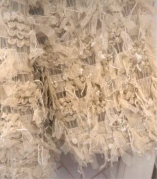 Bolero Beige/Verde con Lazada Organza