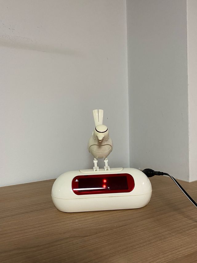 Despertador Pájaro Blanco Digital