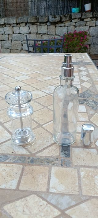 Spray Aceite Cristal y Especiero Metacrilato
