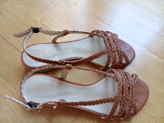 Sandalias Polin et Moi Piel Mujer Marrones