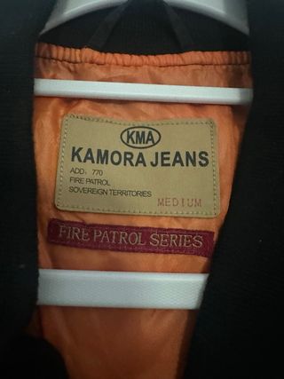 Chaqueta Bomber Kamora Jeans Negra Vintage