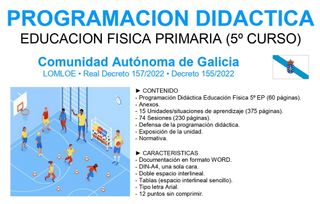 PROGRAMACION EDUCACION FISICA 5o PRIMARIA (GAL)