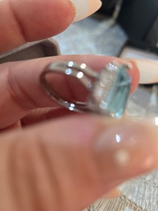 Anillo Plata Aguamarina
