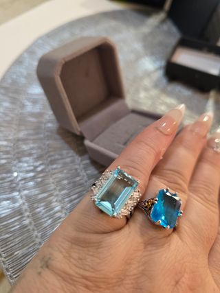 Anillo Plata Aguamarina