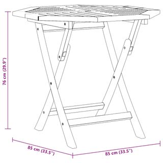 vidaXL Mesa de jardín plegable madera