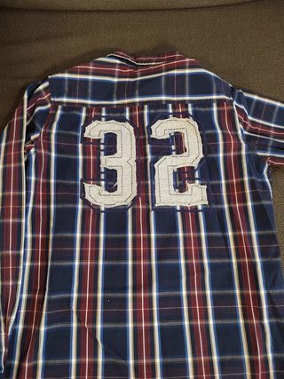 Camicia a quadri con numero 32 Nucleo per ragazzo