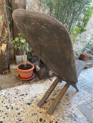 Sgabello Africano Antico Legno Scolpito